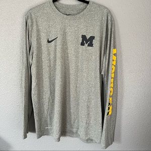 University of Michigan Nike Dri-Fit Long Sleeve